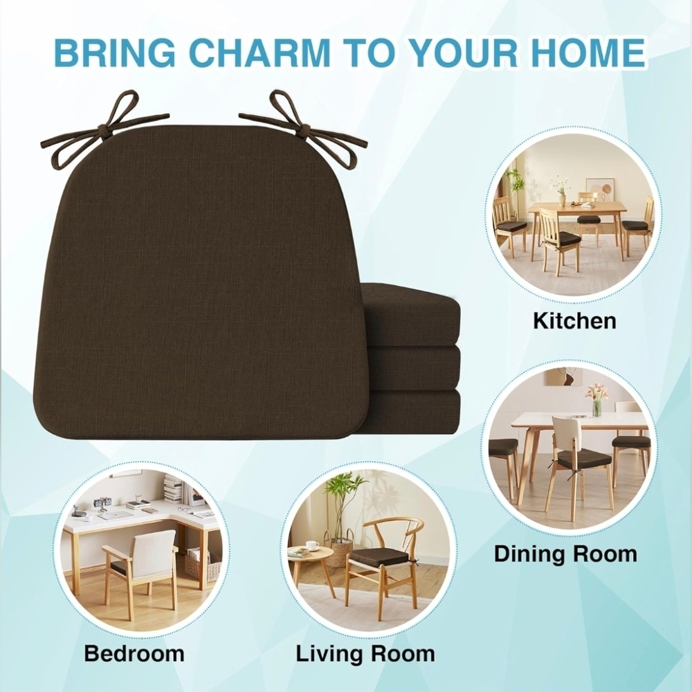 NEW Brown Seat Cushion w/Removeable Covers *6pc Set - Picture 5 of 8